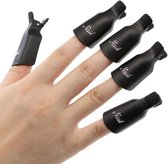 EPIN | Nagellak Remover Clips | Nagelclips | 10 Stuks | Zwart