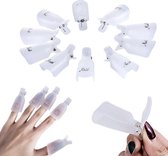 Nagellak Remover Clips Set - Soak Off Clips - Gellak Verwijderen - Soak Off Nailclips - Wit