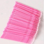 Lashes & More - 100 stuks  Wegwerp Microbrushes - Roze - Wimpers Uitbreiding  - Individuele Lash Verwijderen -  Wattenstaafje - Micro Borstel Voor Wimper Extensions Tool- microbrush