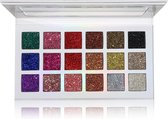 Christian Deluxe Professionele Make Up Palette -Ultimate Sparkle Oogschaduw Palette - 18 Kleuren Palette - Make Up spiegel - Glitter Kleurige Oogschaduw Palet - Make-Up Set