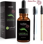 Wimper serum met black Jamaican castor olie 100% puur natuurlijke wimpergroei - met bamboe wimperborsteltje