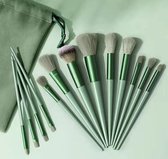 Without Lemons - Make up Borstel - Kwasten - Set van 13 - Brushes - Groen - Vegan