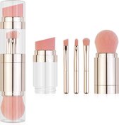 Make-up kwast - Roze - Multifunctioneel - 5 in 1 - Foundation Kwast - Poeder Kwast - Oogschaduw Kwast - Wenkbrauw Kwast - Lip Kwast - Back2Trends