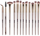 Make-up kwasten - Beauty Set – Poeder kwasten – Oog schaduw - Wenkbrauwen - 12 stuks - champagne