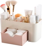 FEDEC Make-up Organizer - Sieraden & Make-up - Wit/Roze