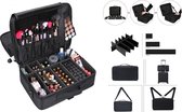 Visagie kappers koffer - Make up cosmetica tas  - beauty case -  groot 41 x 31 x 14 cm