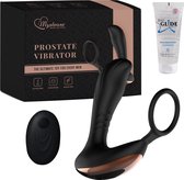 Mystease Prostaat Vibrator Cockring met Glijmiddel - Anaal Dildo Masturbator voor Mannen - Sex Toys voor Koppels & Vrouwen - Zwart