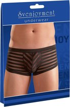 Zwarte semi-transparante herenshort L