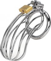 Quick Relief - Chastity Cage No-Relief™ - Kuisheidskooi - Metaal - Kuisheidskooi voor Mannen - Staal - Chastity cage - Deluxe