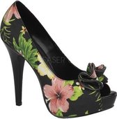 Pin Up Couture Hoge hakken -40 Shoes- LOLITA-11 US 10 Zwart/Multicolours