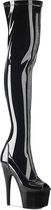 Pleaser Plateau Overknee Laarzen -38 Shoes- ADORE-3011 Paaldans schoenen Zwart