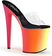 Pleaser Muiltjes -36 Shoes- RAINBOW-801UV Paaldans schoenen Multicolours/Transparant