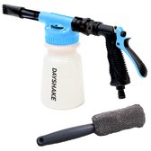 Dayshake Snow Foam Gun voor Tuinslang - Inclusief Velgenborstel - Foam Lance - Schuim Spuit Auto - Foam Cannon