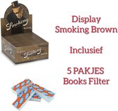 Smoking Brown Voordeelpakket - King Size Slim Vloeipapier (50 Pakken) - Originele Boeken Filtertips (5 Pakjes)