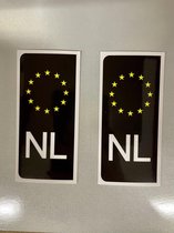 Zwart NL logo kentekenplaat 2 stuks