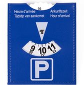 Benson Blauwe Parkeerkaart / Parkeerschijf 10 x 12 cm.