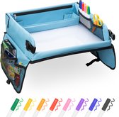 RX Goods Premium Reistafel met Tekentafel & Tablethouder– Opvouwbaar - Auto Organizer - Whiteboard - Blauw