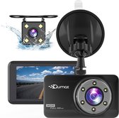 Qumax Dashcam voor auto – Voor en Achter Camera – Full HD – Parkeerstand met ingebouwde G-sensor – IPS-display - 170° Wijdhoeklens - Nachtvisie