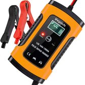 LifeGoods 12V Acculader - Druppellader - Accu Reparatiemodus - Auto / Motor / Scooter / Camper / Boot - 4Ah-100Ah - Oranje