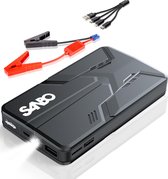 Sanbo X12 PRO Jumpstarter 600A – 4 in 1 Starthulp – 16.000mAh Batterij – Acculader Auto - accu booster voor auto - Vaderdag cadeautje -