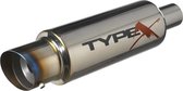 AutoStyle Sportuitlaat Universeel Type X-60 Racing 'DualSound' - Angle Tip - Titanium