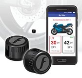 FoBo Bike 2 - zwart- TPMS - Bandendruk meter- Bandenspanningsmeter - realtime - bluetooth-  voor motorfietsen