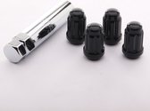 Anti-theft lug nuts JR ATN1 - M12x1,5 Black