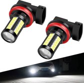 H11 Autolamp - SET van 2 Mistlampen - Super Helder WIT - LED CANBUS - Foutvrij - 12V - Mistlamp