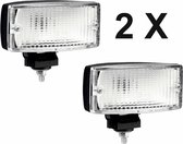 SET VAN 2 x SIM Dagrijlamp Helder Wit Auto-Vrachtwagen-Lens-Montuur-Interieur-Verlichting-Transport