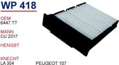 Interieur Filter Toyota Aygo Citroen C1 Peugeot 107