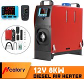 8KW Alles In 1 Luchtverwarmer 12V Diesel Remote Thermostaat Camper