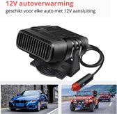 Temz® Autoverwarming - Auto Heater - Auto Ontdooier - Voorruitverwarming - Auto Verwarming - Car Heater - Duurzaam Ontwerp - 360 Graden Rotatie - 2 In 1 - 12V/120W - Ideaal Voor Bevroren Ramen – Autoverwarmer - Zwart