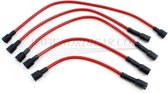 Volvo 275660 Bougiekabel set Rood: Silicone  B16 B18 B20