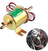 HEP-02A Universele auto 12V brandstofpomp Inline lagedruk elektrische brandstofpomp (goud)