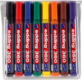 edding 360 Whiteboard Markers - 8 gekeurde whiteboard stiften - Ronde punt van 1,5-3 mm