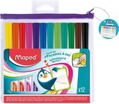 MARKER'PEPS whitebordviltstiften assorti kleuren - in etui x 12