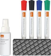 Nobo Whiteboard Starterkit -  Inclusief 4 markers , 1 foamwisser en cleanerspray