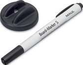 Whiteboardwisser maul met stift zwart magnetisch