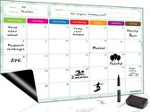 Magnetisch Weekplanner whiteboard (8) - A3 - Planbord - Familieplanner  - Gezinsplanner - To Do Planner