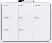 Desq® Planbord week  | 40 x 50 cm | Randloos | Marker magnetisch | Droog uitwisbaar | Nederlands