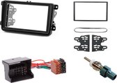 2 din inbouwpaneel / installatie kit voor Volkswagen/Seat/Skoda inclusief iso verloopstekk