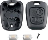 Autosleutelbehuizing 2 knoppen + microschakelaars geschikt voor Toyota Aygo / Citroen C1 C2 C3 / Peugeot 107 307 autosleutel