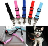 Autogordel Hond - Kat Verstelbare Veiligheidsgordel - Lead leash Voor Small Meduim Honden - Reizen Clip - Dierenbenodigheden  - Rood