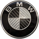BMW carbon motorkap/kofferbak/kofferklep embleem/logo 82mm [BMW 1-2-3-4-5-6-7-8-X-Z serie] 51148132375
