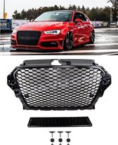 OEM Line - RS3 Look Front Grill Hoogglans zwart Black Edition Voorbumper Tuning Grill DTM RS Look Bumper Grille voor Audi A3 8V / S line / S3 (2012-2016) Sedan / Sportback / Hatchback / Cabrio