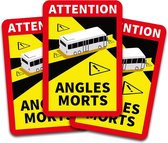 Dode hoek sticker - Frankrijk - bus - camper (3x) | Angles morts