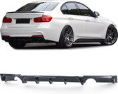 Bmw 3 serie F30 M Pakket Achterbumper Diffuser Glans Zwart Uitlaat L en R Uitsparing M Performance Look 318 320 330 335 340 M3