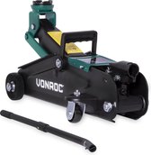 VONROC Autokrik – Garagekrik – 2 ton – Max. 33 cm. – Incl. lange hef hendel