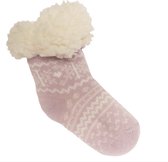 Gevoerde Baby Wintersokken met Antislip - Fluffy Gevoerd - Onesize - Baby - Baby Wintersokken - Baby Kerstsokken - Maat 0 - 24 maanden - Roze