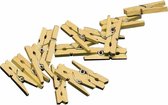 60x mini knijpertjes goud - 2 cm - mini knijpers